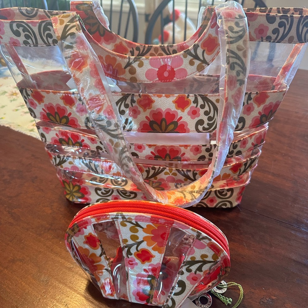 Vera Bradley Multicolor Floral Tote with Pouch